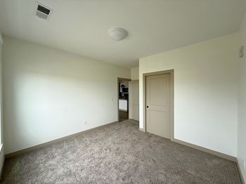 Carpeted bedrooms